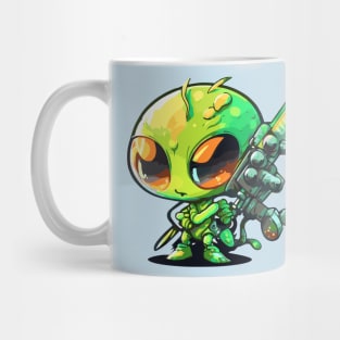 Alien with gun Mug